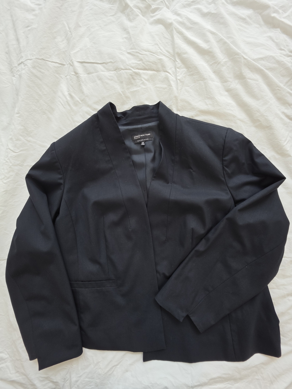 Jones New York Dark Navy Open-Front Blazer Jacket Size 20